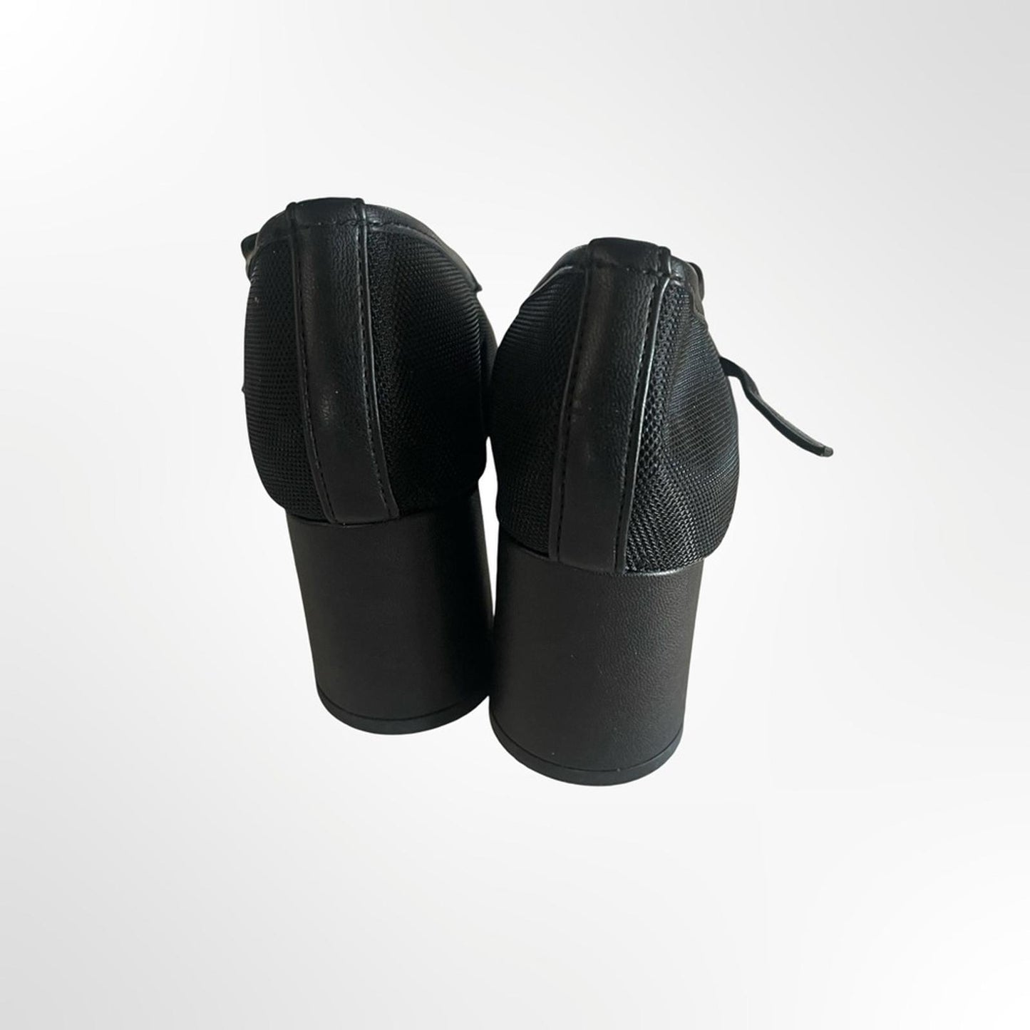 Scoop Black Mary Jane Block Heel Pumps with Adjustable Strap