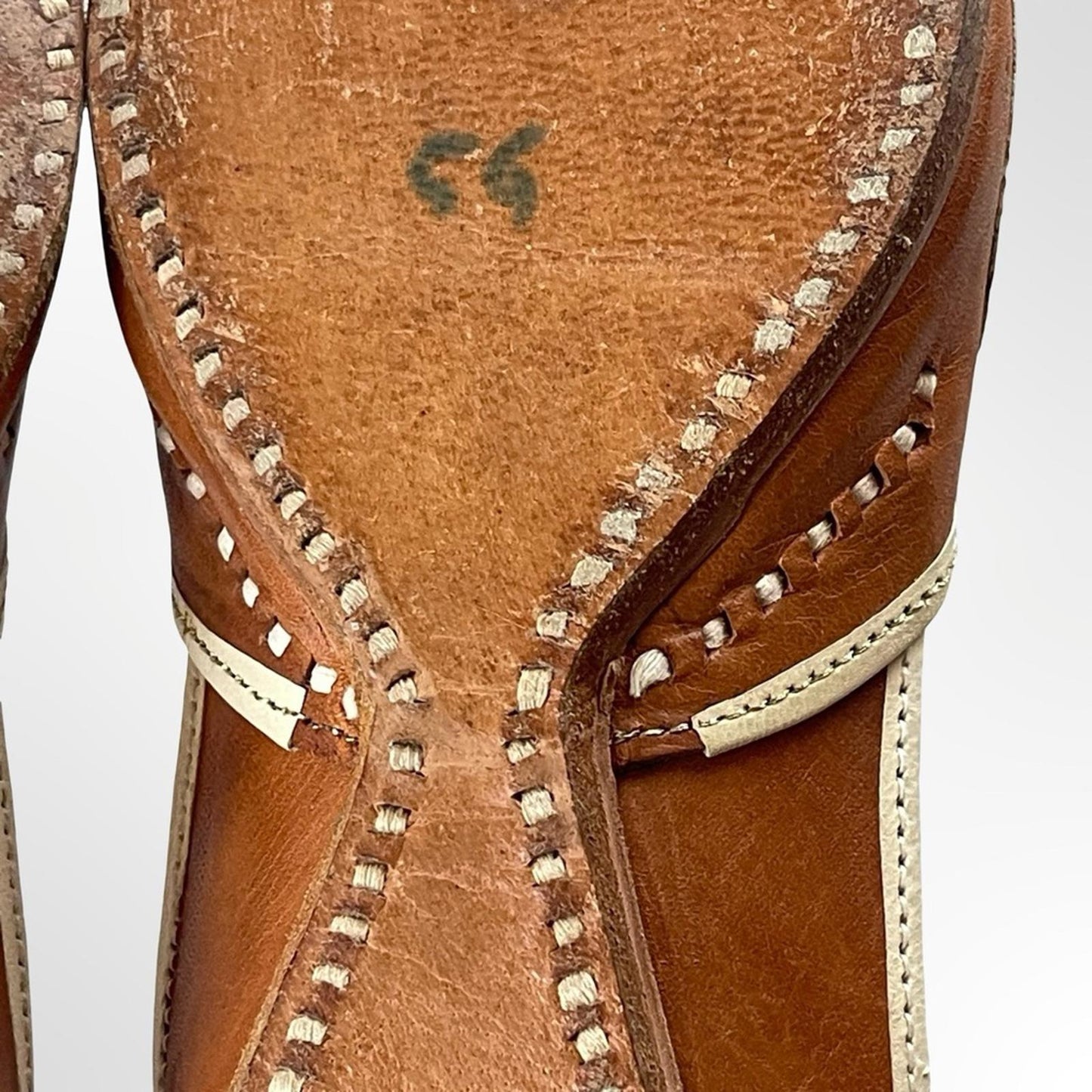 Handmade in Morocco Elegant Brown and Cream Women's shoes