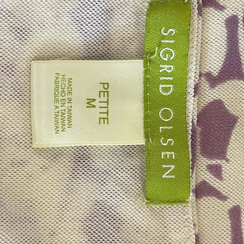Sigrid Olsen Petite M Floral Print Sleeveless Twist-Knot Front Tank Top
