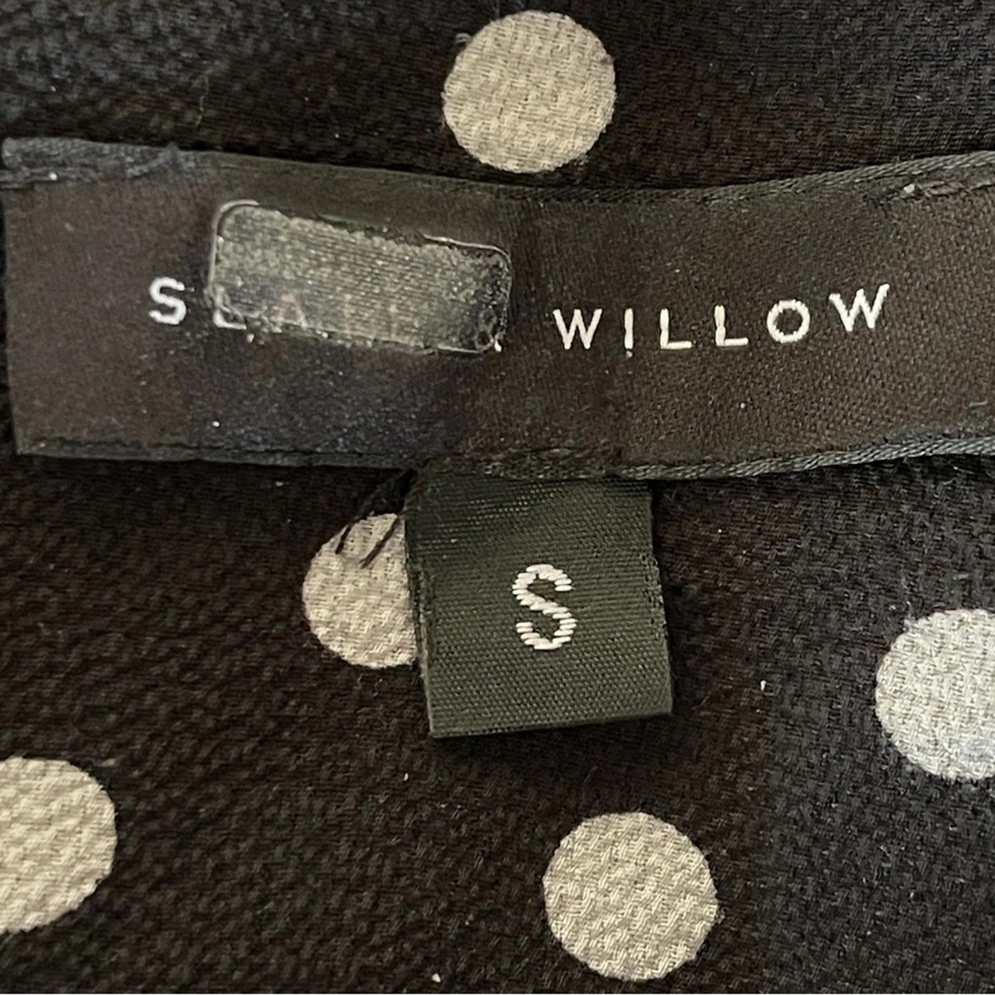 Slate & Willow Black Polka Dot Hem Midi Dress - in size S