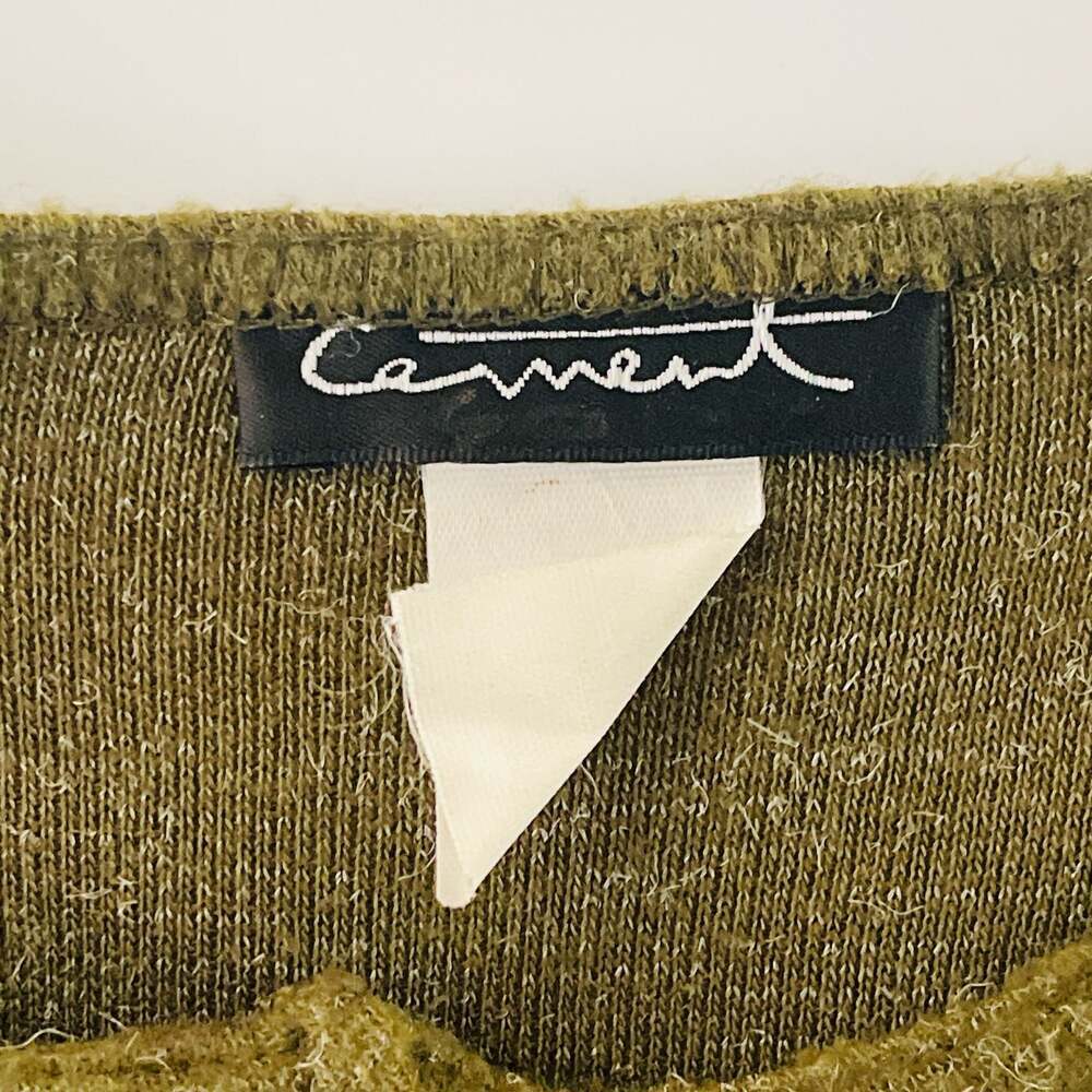 Cament Vintage Green Floral Embroidered Button Front Cardigan Sweater XS