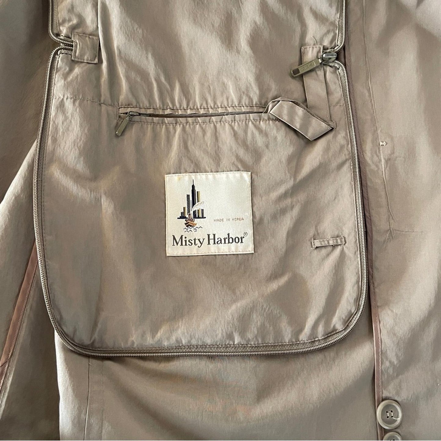 Men's Double-Breasted Trench Coat - folds in carry pack