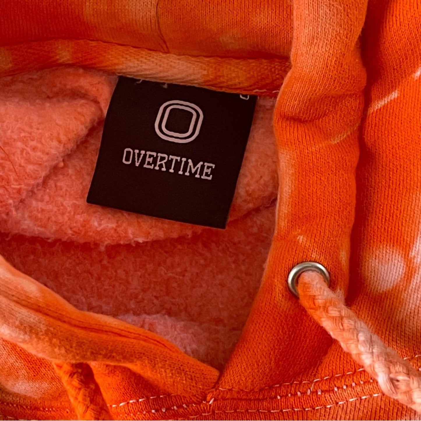 Overtime Women's Orange Tie-Dye Hoodie - thick - Medium