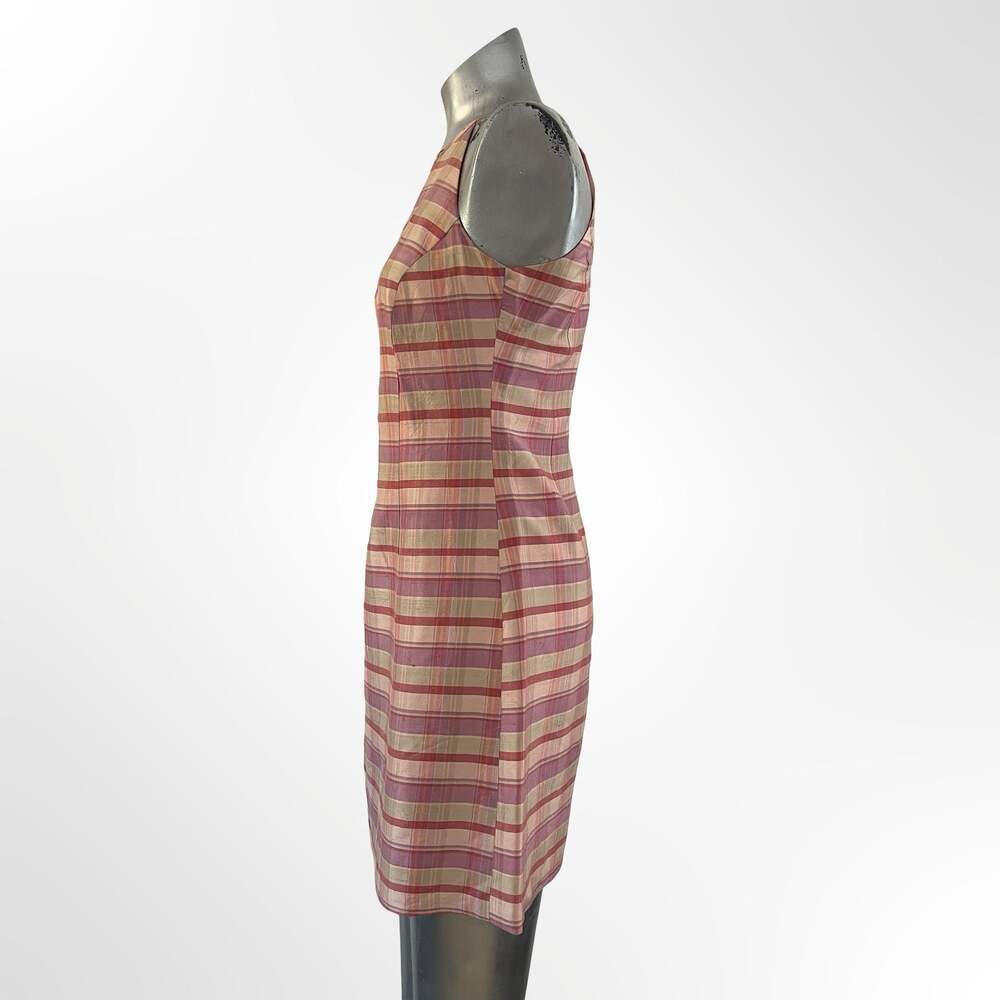 Trio New York Petite Pastel Plaid Halter Mini Dress