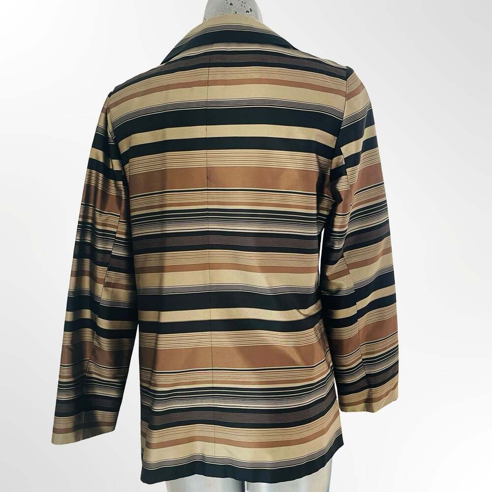 Kasper & Company ASL Women's Striped Silk Blazer Jacket