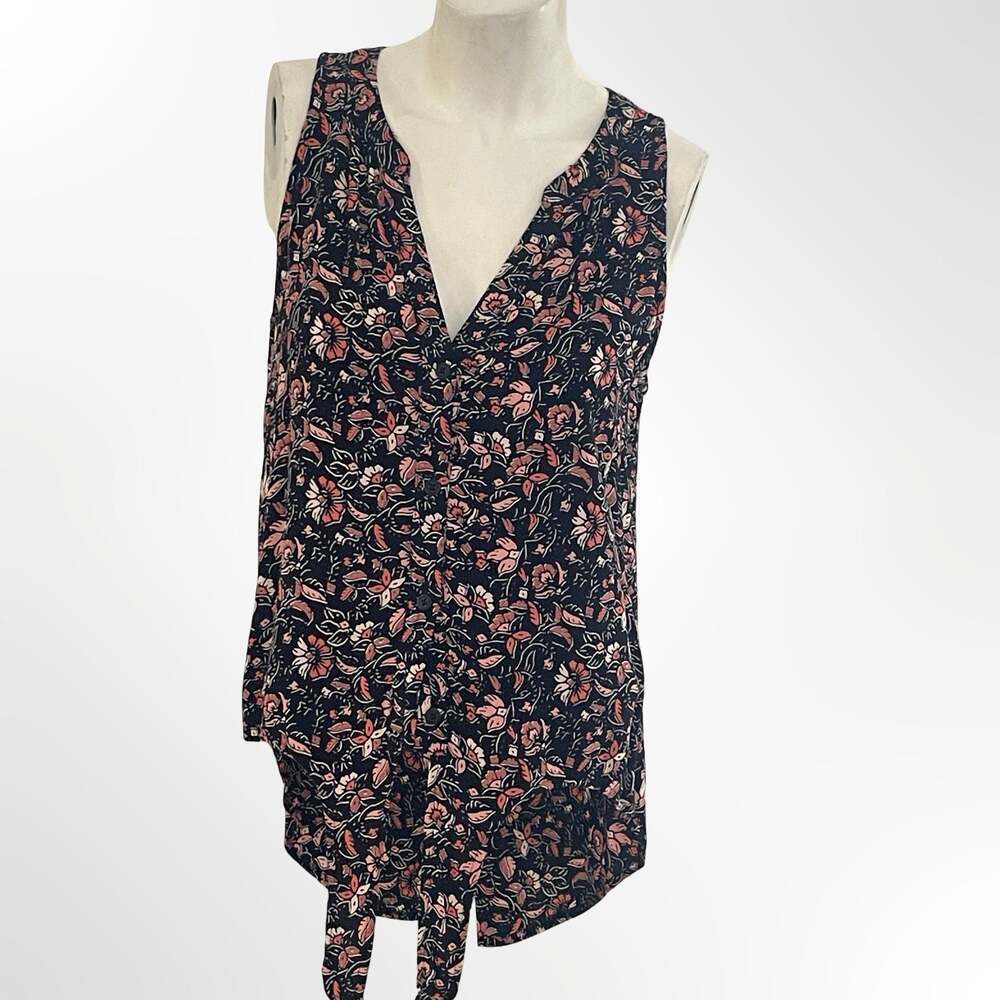 Sanctuary Floral Print Sleeveless Tie-Front Tank Top XS