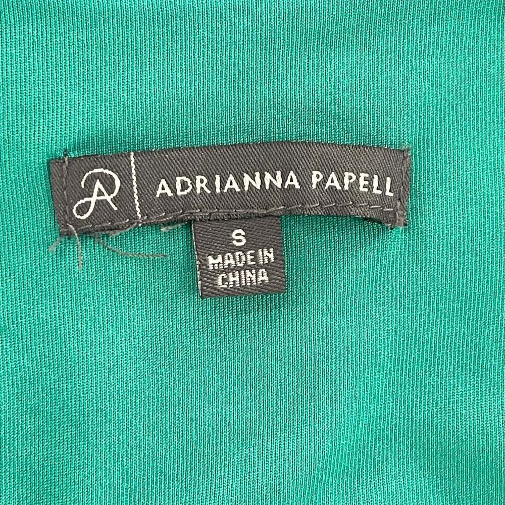 Adrianna Papell Green Sleeveless Keyhole Back Asymmetrical Hem Blouse