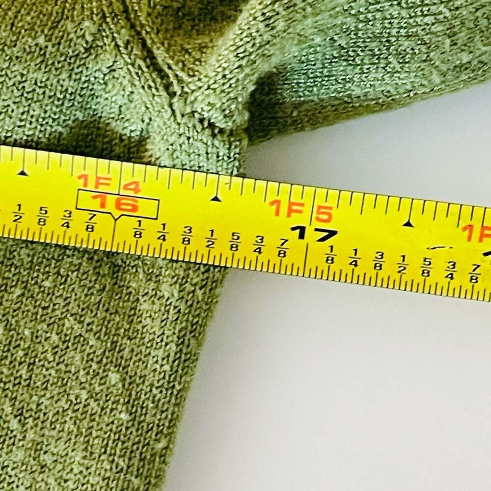 Moth Green Hooded Button-Front Cardigan Sweater with Contrast Trim Size M