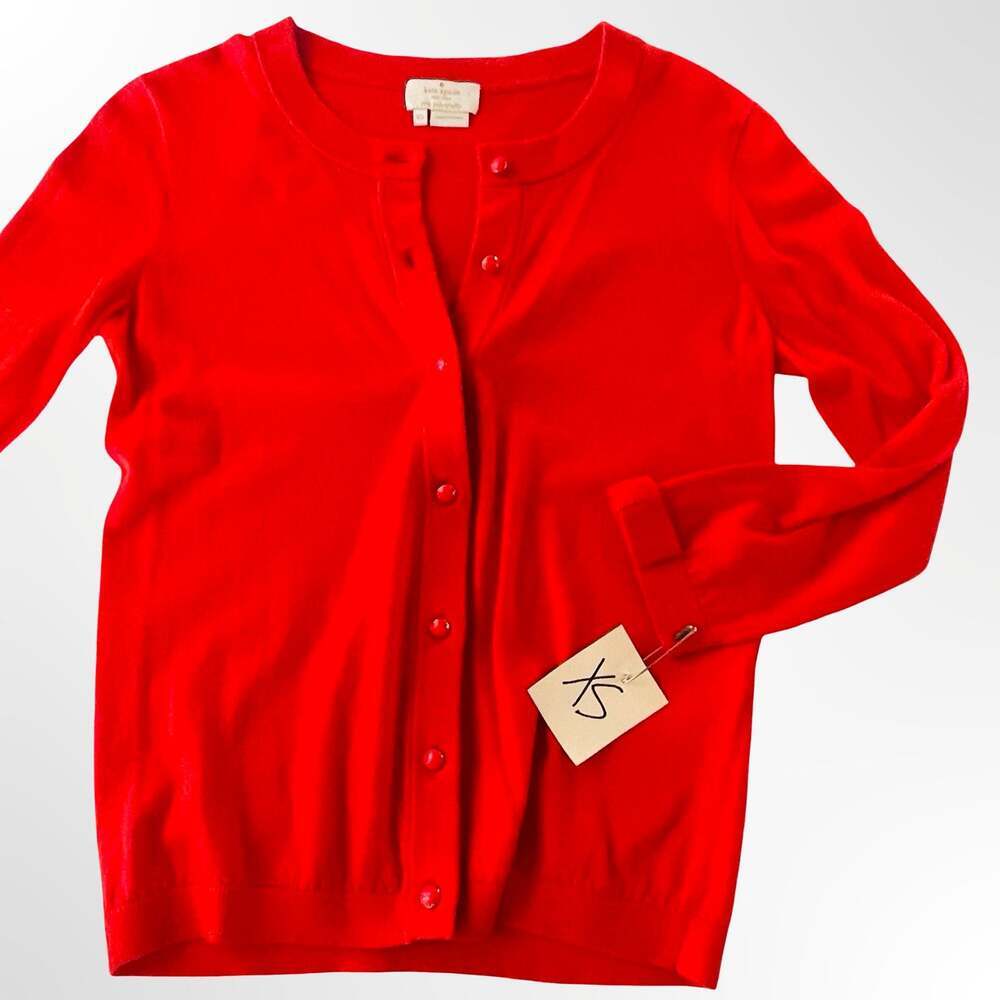 Kate Spade New York Red Button-Front Cardigan Sweater Women's Size XS