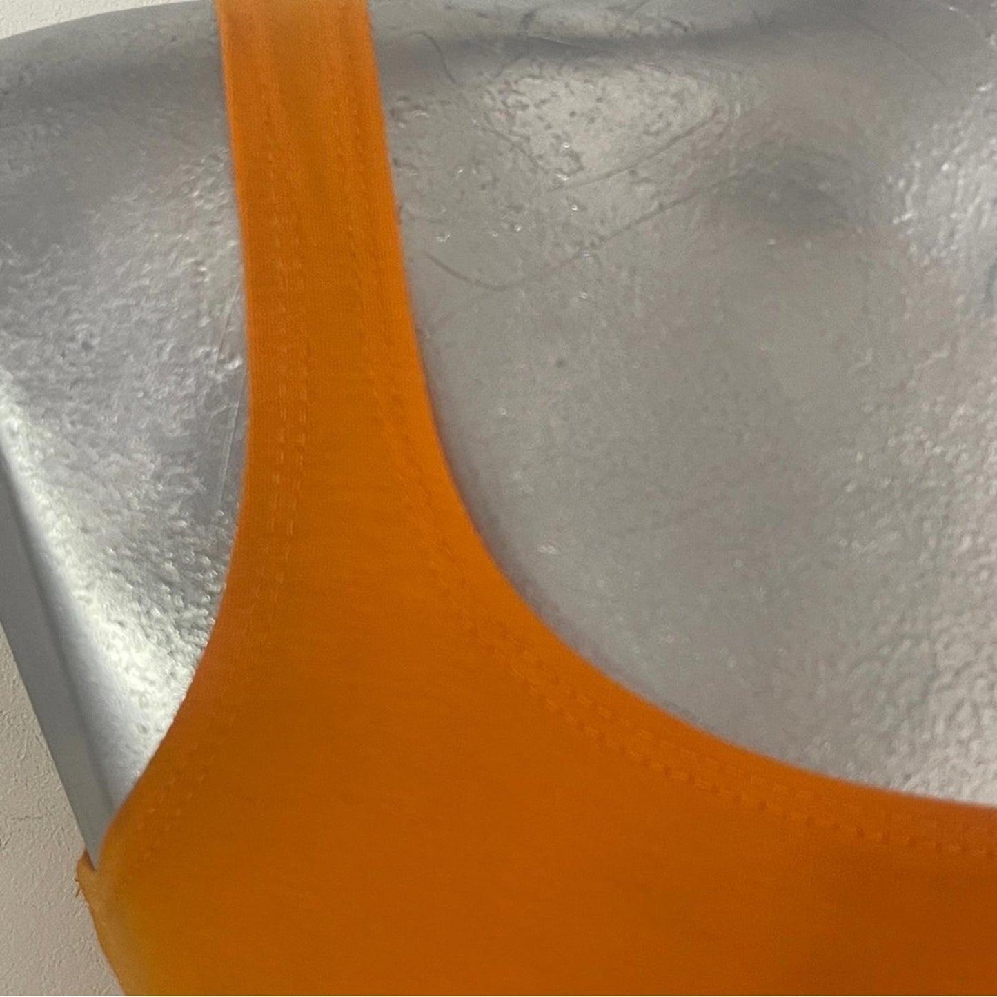 Women's Square Neck Crop Tank Top - Orange