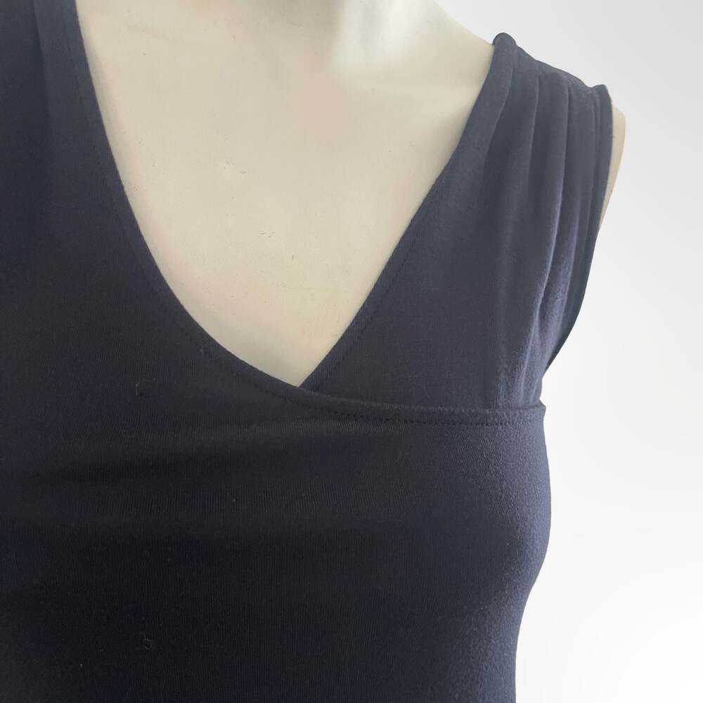 Tahari Modal Rayon Blend Sleeveless V-Neck Tank Top