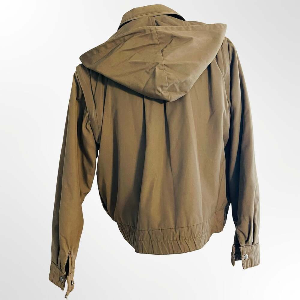 Sergio Valente Vintage Women's Khaki Sherpa Lined Utility Jacket Size S