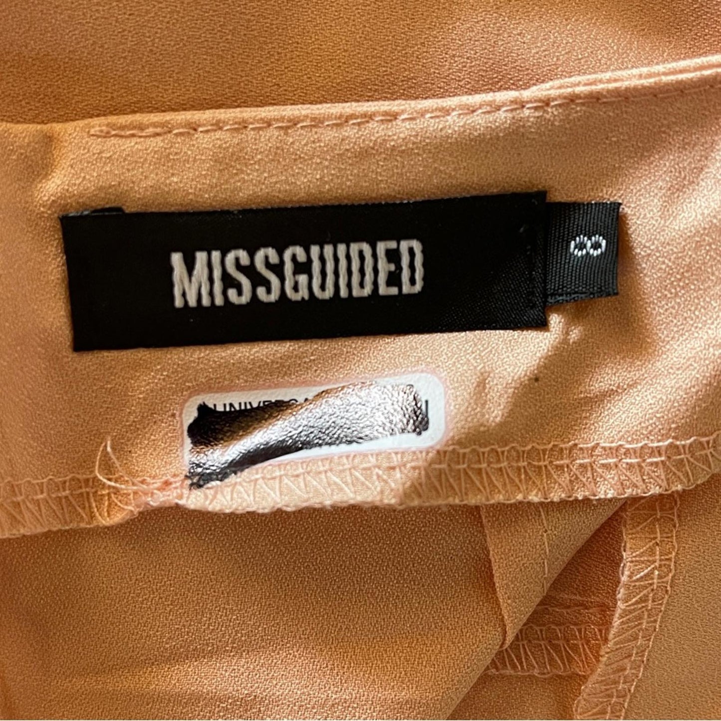 Missguided + Lace-Up Peach Mini Skirt