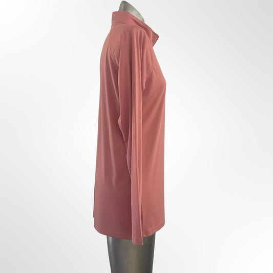 Women's Long Sleeve Sporty Top in Rose