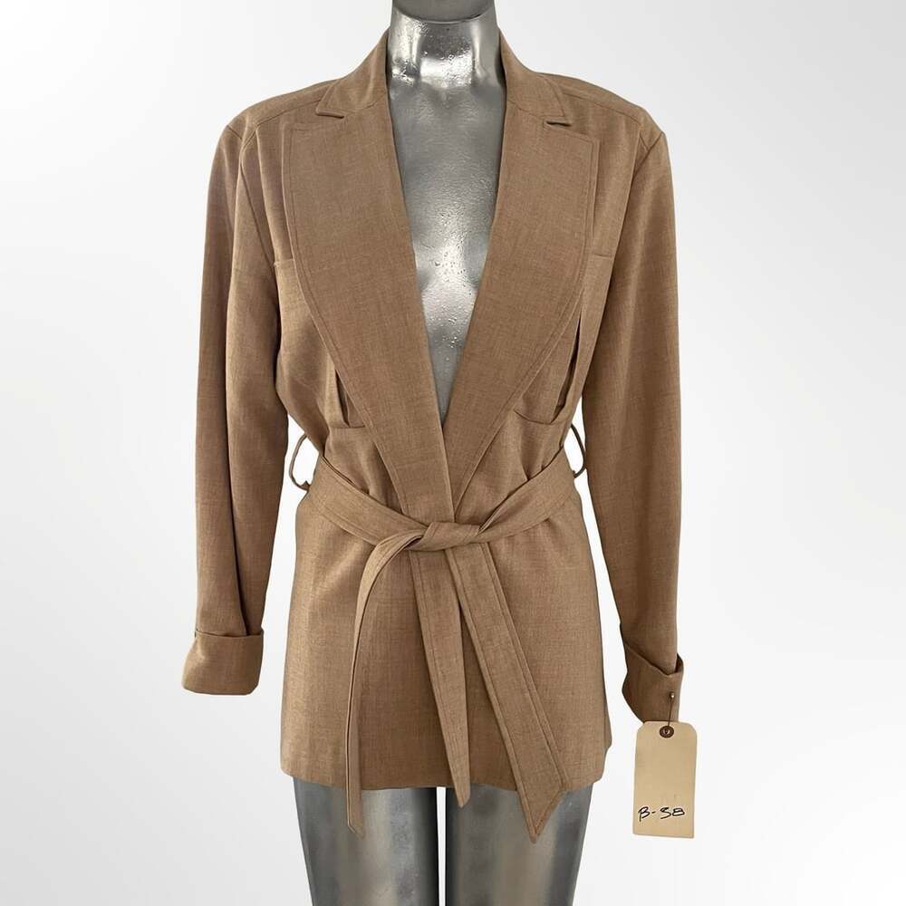 Billy Whiskers Clothing Co. Beige Belted Blazer Jacket