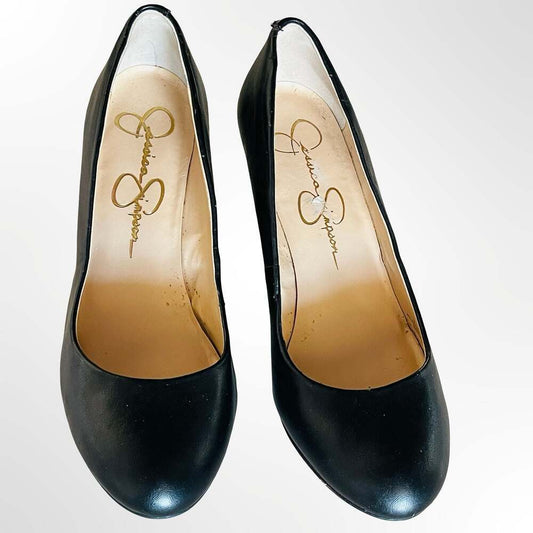 Jessica Simpson JS-Sampson Black Wedge Pumps