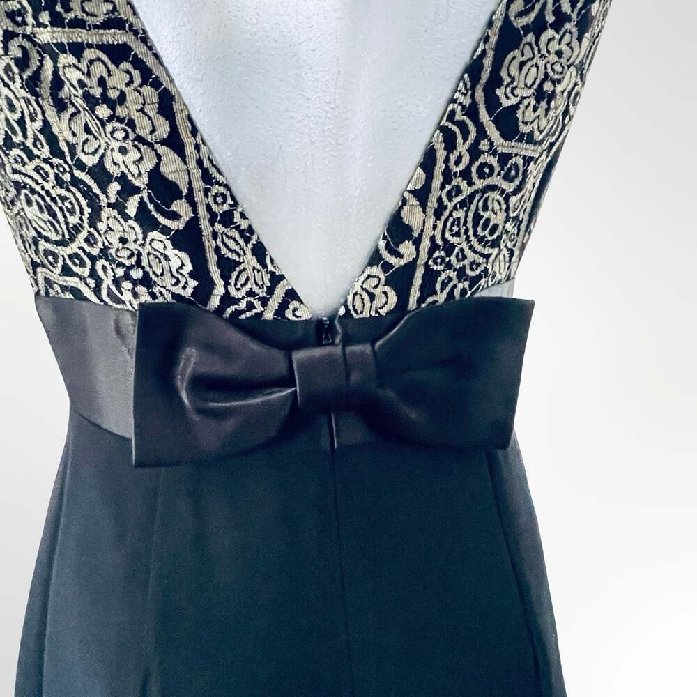 Nanette Lepore Black Sleeveless Sheath Dress with Bow Detail