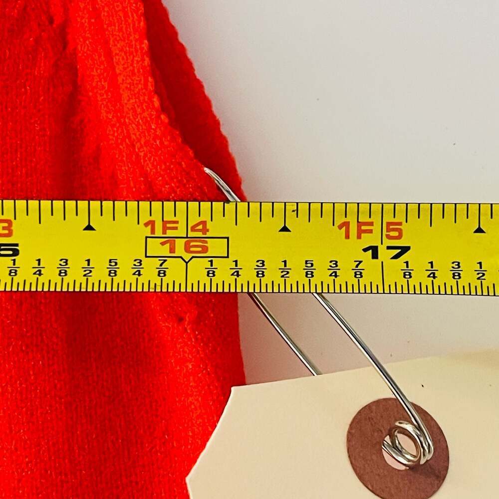 Vintage Red Sleeveless Mock Neck Knit Top with Back Zipper
