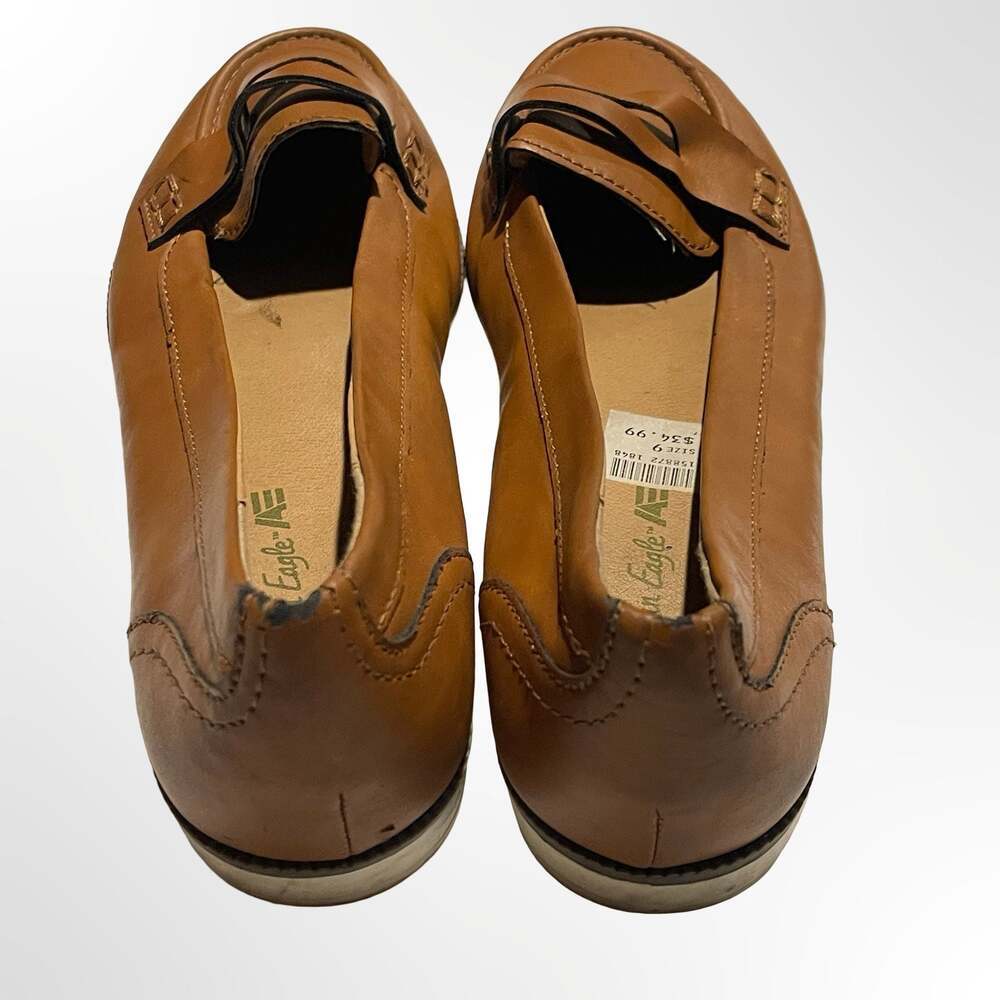 American Eagle Women's Tan Faux Leather Penny Loafers