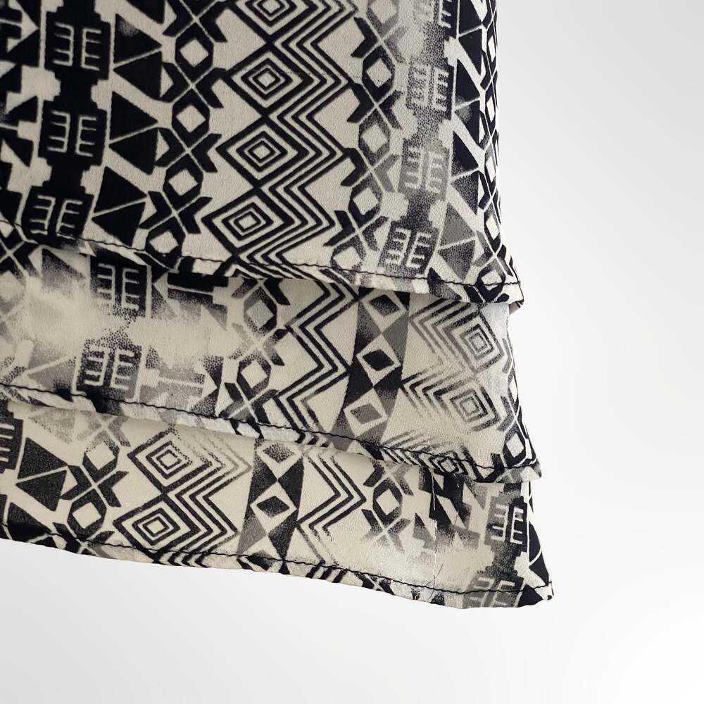 Parker 100% Silk Geometric Aztec Print Tiered Cami Top