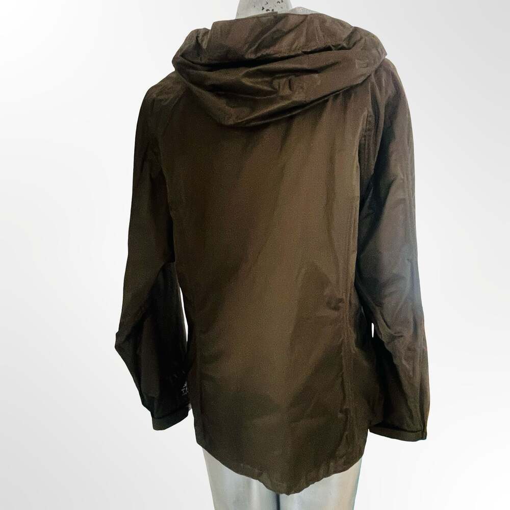 TRBN Performance Womens Brown Hooded Rain Jacket Size Medium