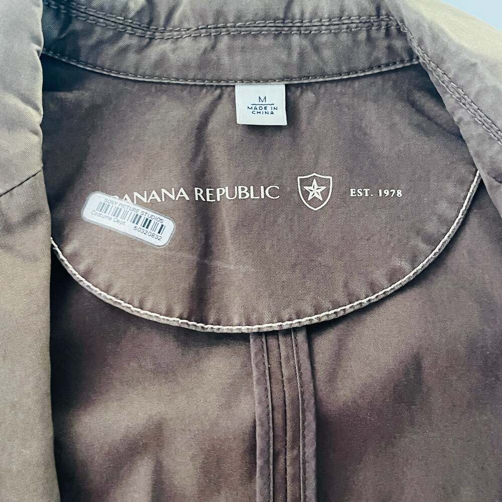 Banana Republic Brown Cotton Blazer Jacket with Sony Pictures Costume Dept Label