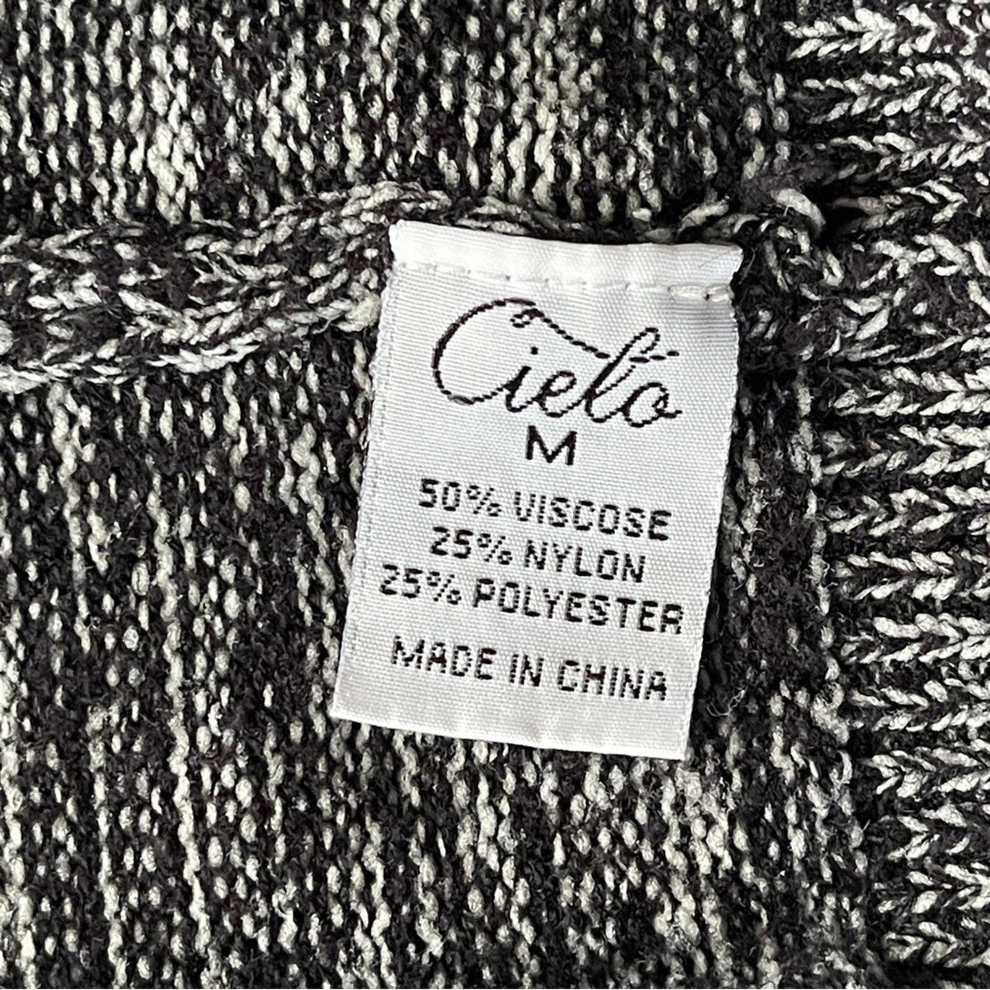 Cielo Charcoal Open-Front Cardigan in Medium size