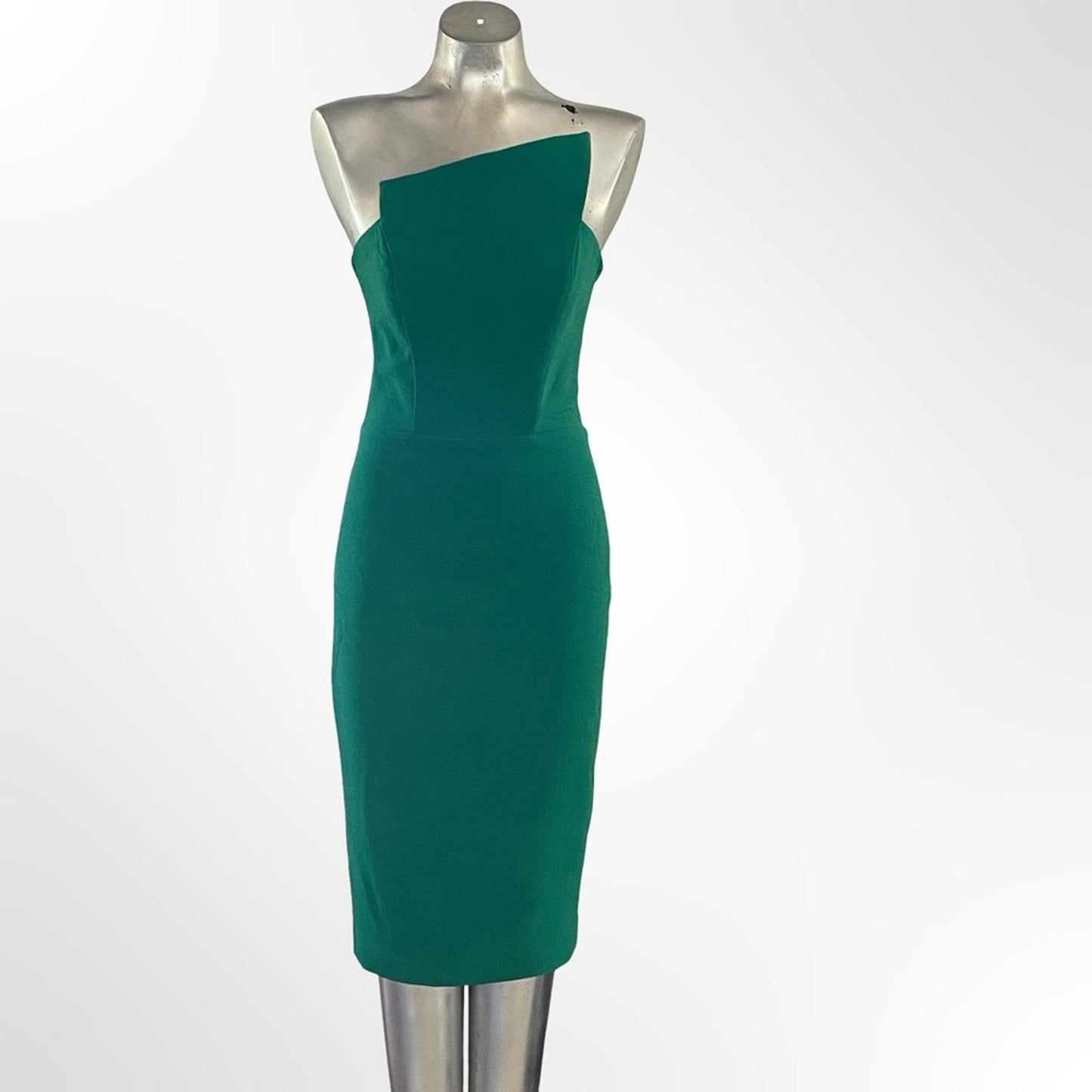 Aida Elegant Green Strapless Dress