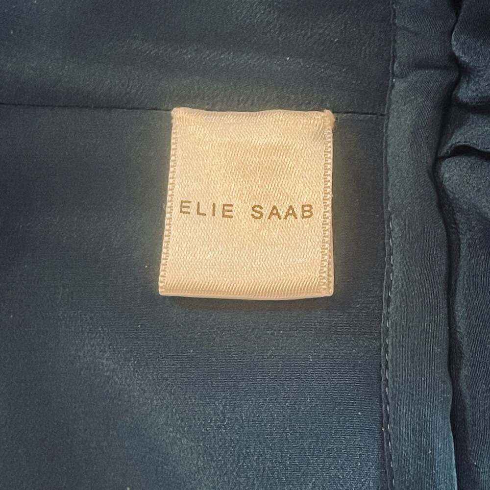 Elie Saab Cobalt silk-chiffon 100% silk - MINT in size S