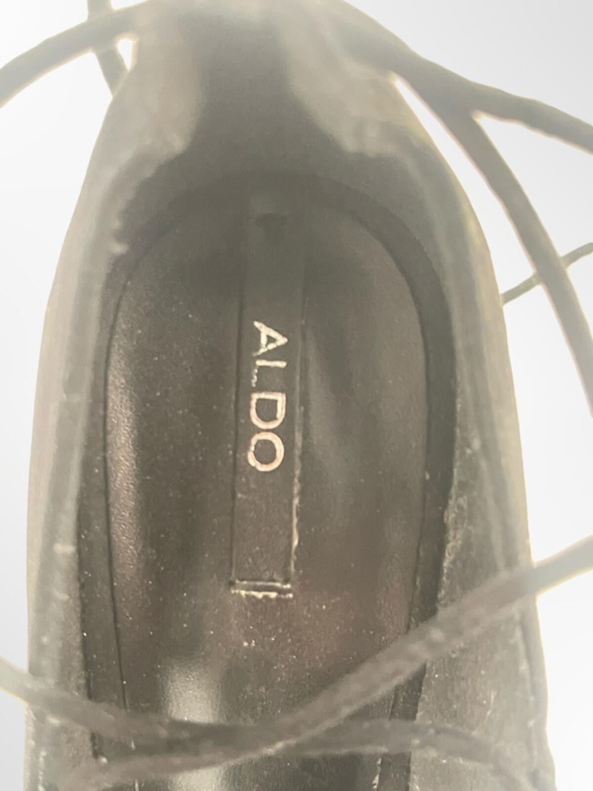 ALDO Black Pointed-Toe Lace-Up Heels in size 8