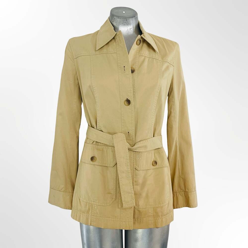 Mexx Women Belted Utility Safari Jacket in Beige