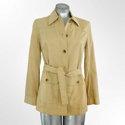 Mexx Women Belted Utility Safari Jacket in Beige