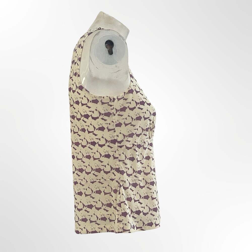 Sigrid Olsen Petite M Floral Print Sleeveless Twist-Knot Front Tank Top