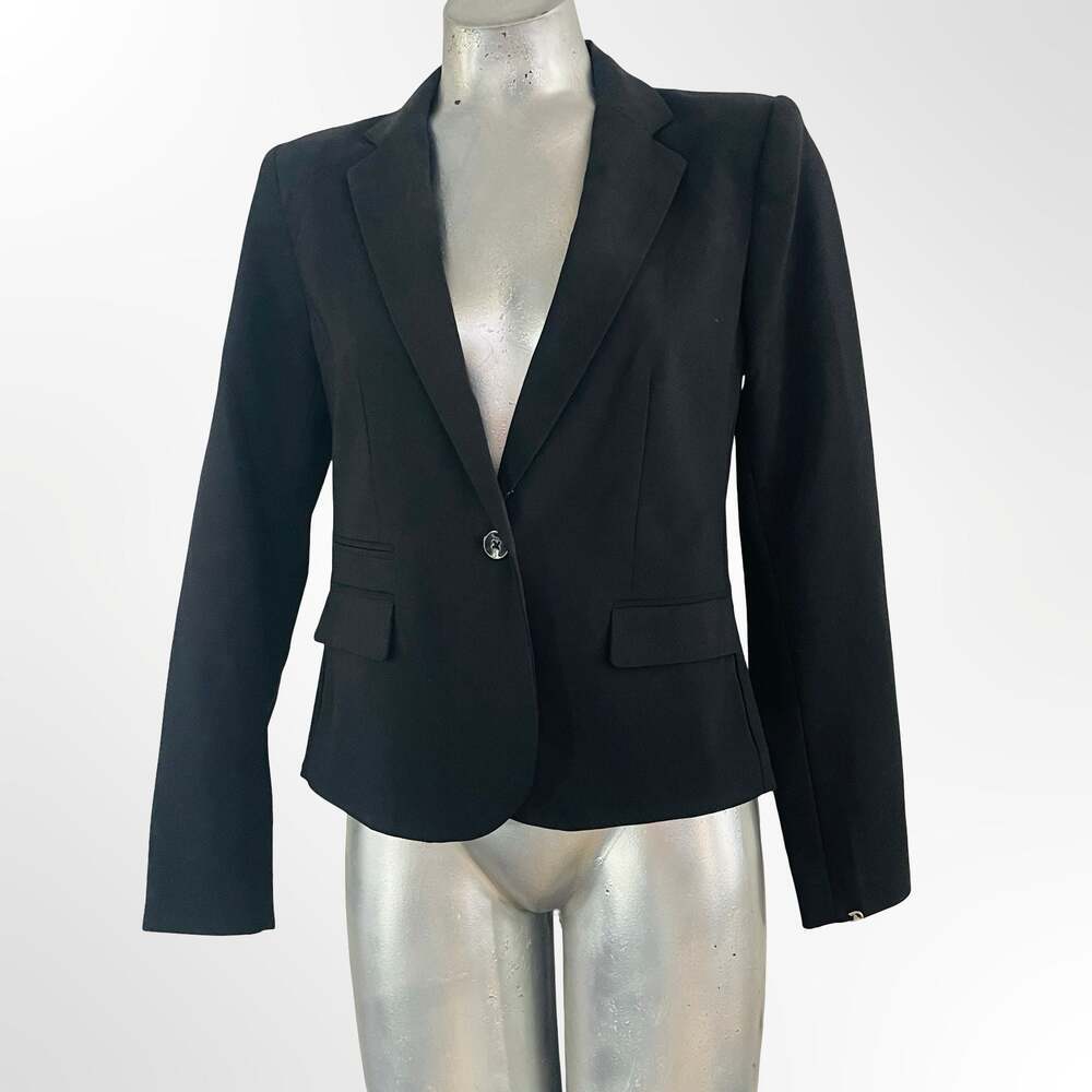 Apt. 9 Torie Cropped One-Button Blazer in Black, Size 4