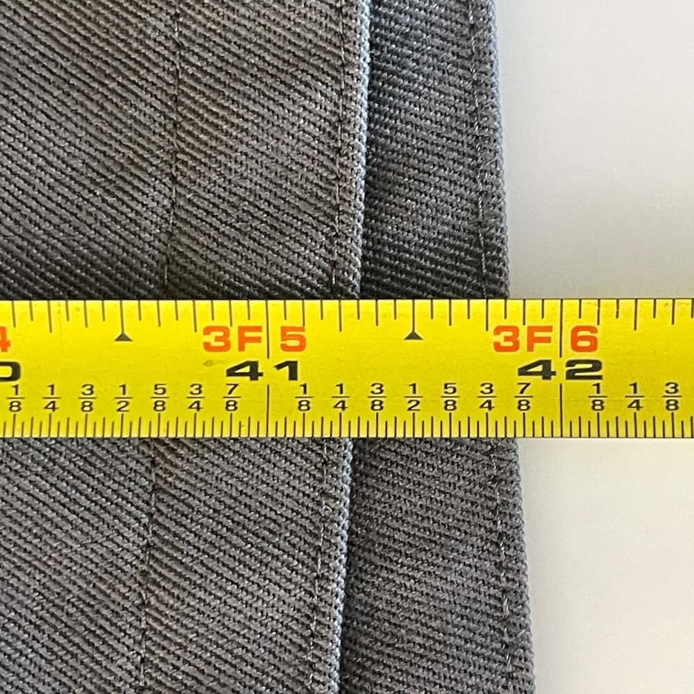 Vintage 1980s Men's Charcoal Grey Double-Breasted Long Dress Coat Size 42