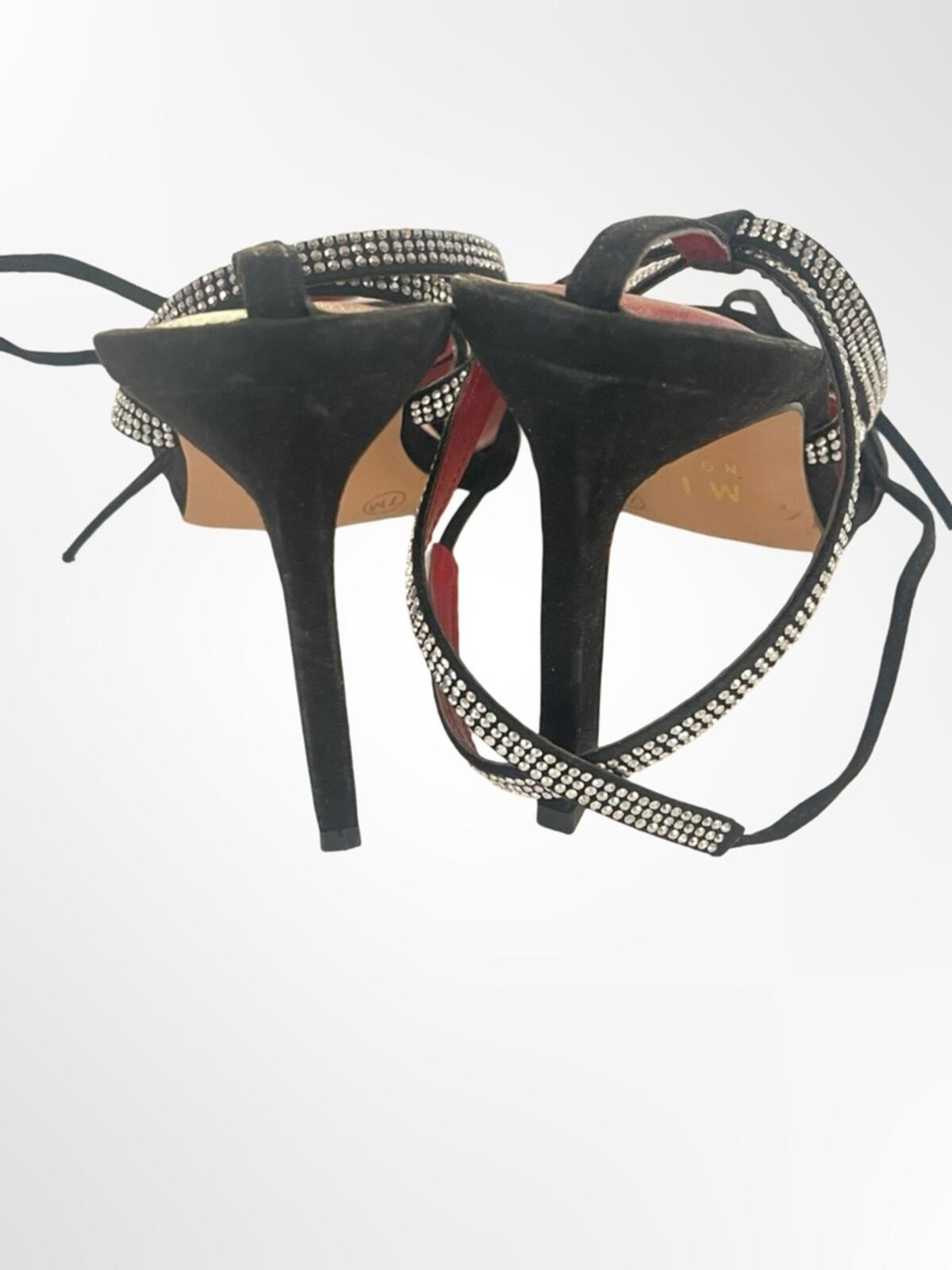 Mix No. 6 Strappy Heel Sandals with Rhinestone Detail size 7