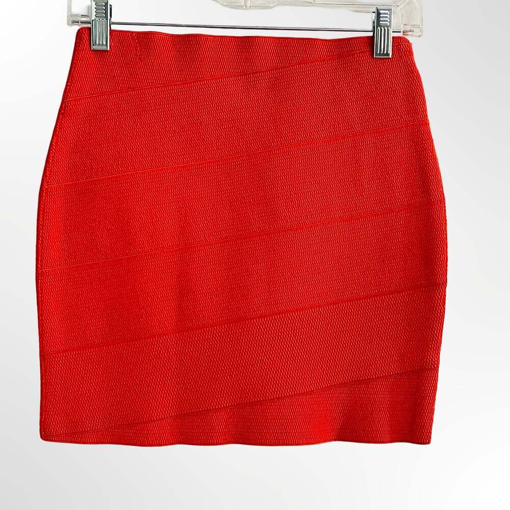 XXI Forever Red Bandage Mini Skirt