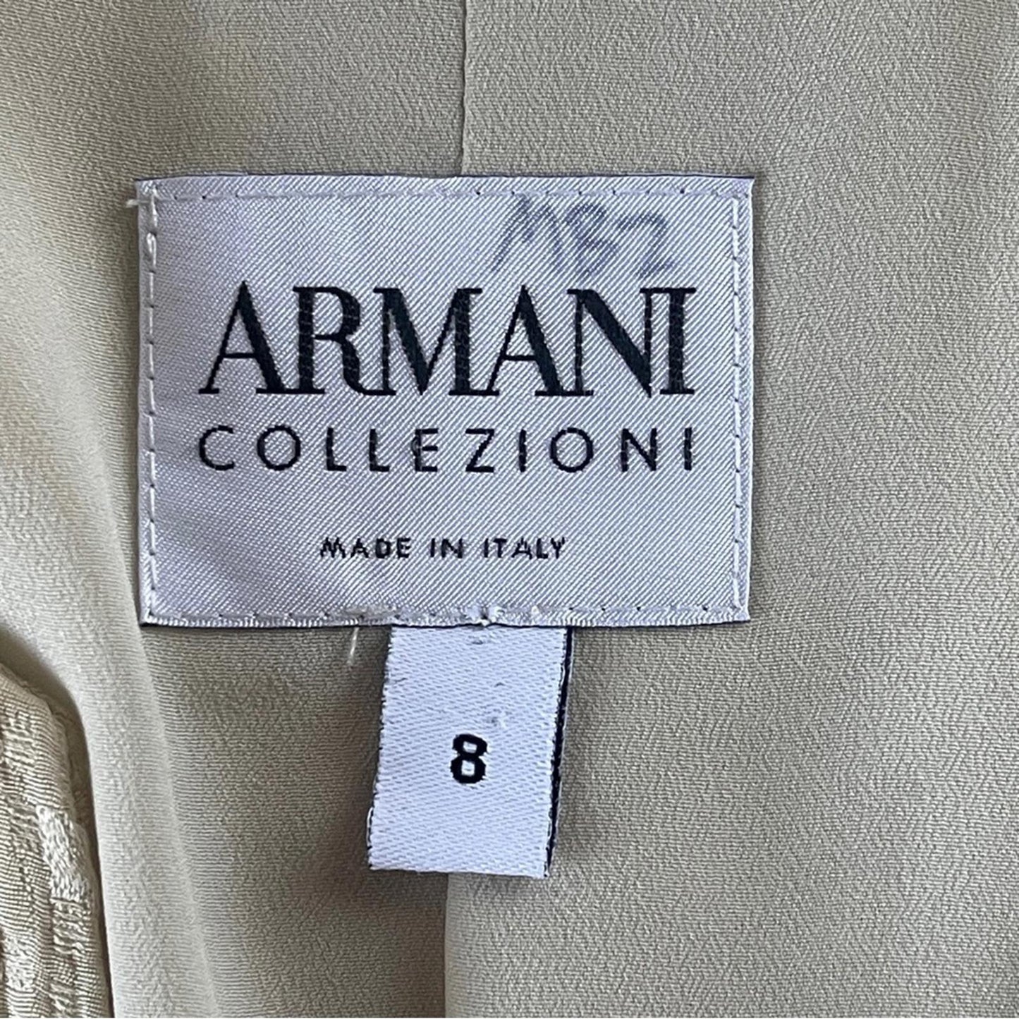 Vintage Armani Collezioni Cream Textured 2pc Suit