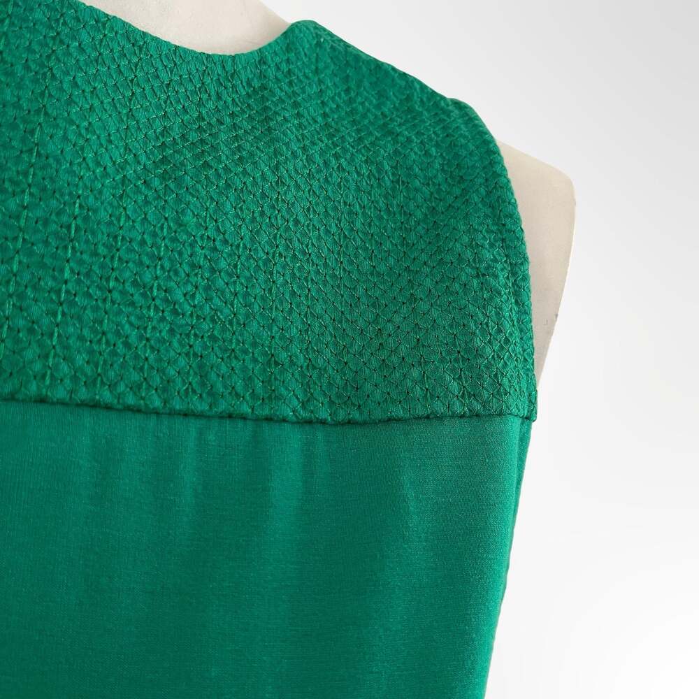Adrianna Papell Green Sleeveless Keyhole Back Asymmetrical Hem Blouse