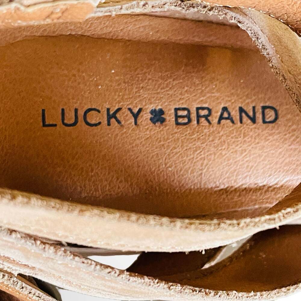 Lucky Brand Junnah Block Heel Ankle Strap Sandals