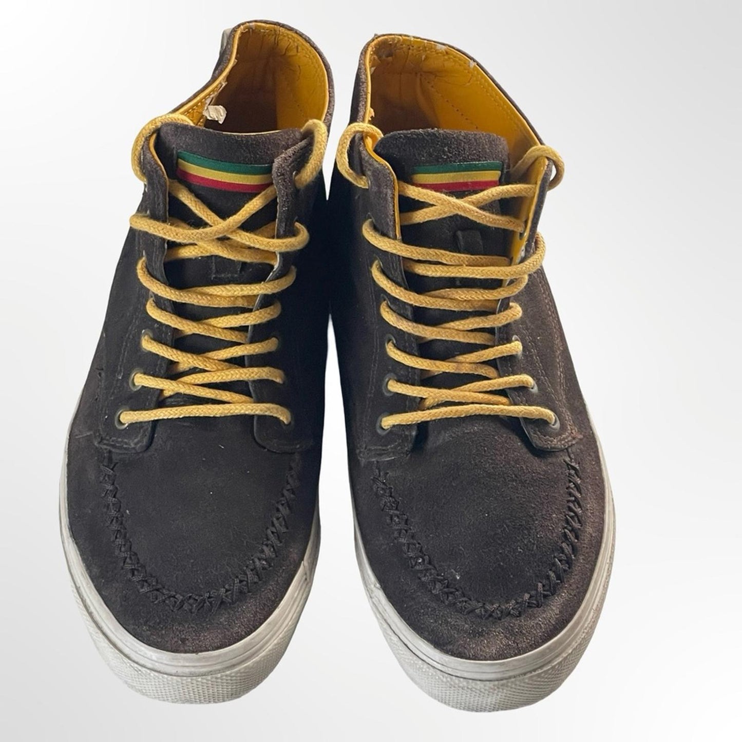 Bob Marley Men's Brown High-Top Sneakers in size 7.5