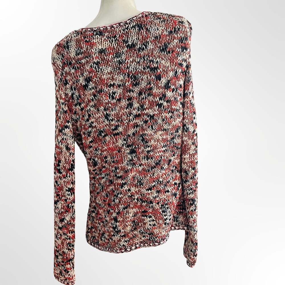 Dunollie Looms Multi-Color Knit Button Cardigan