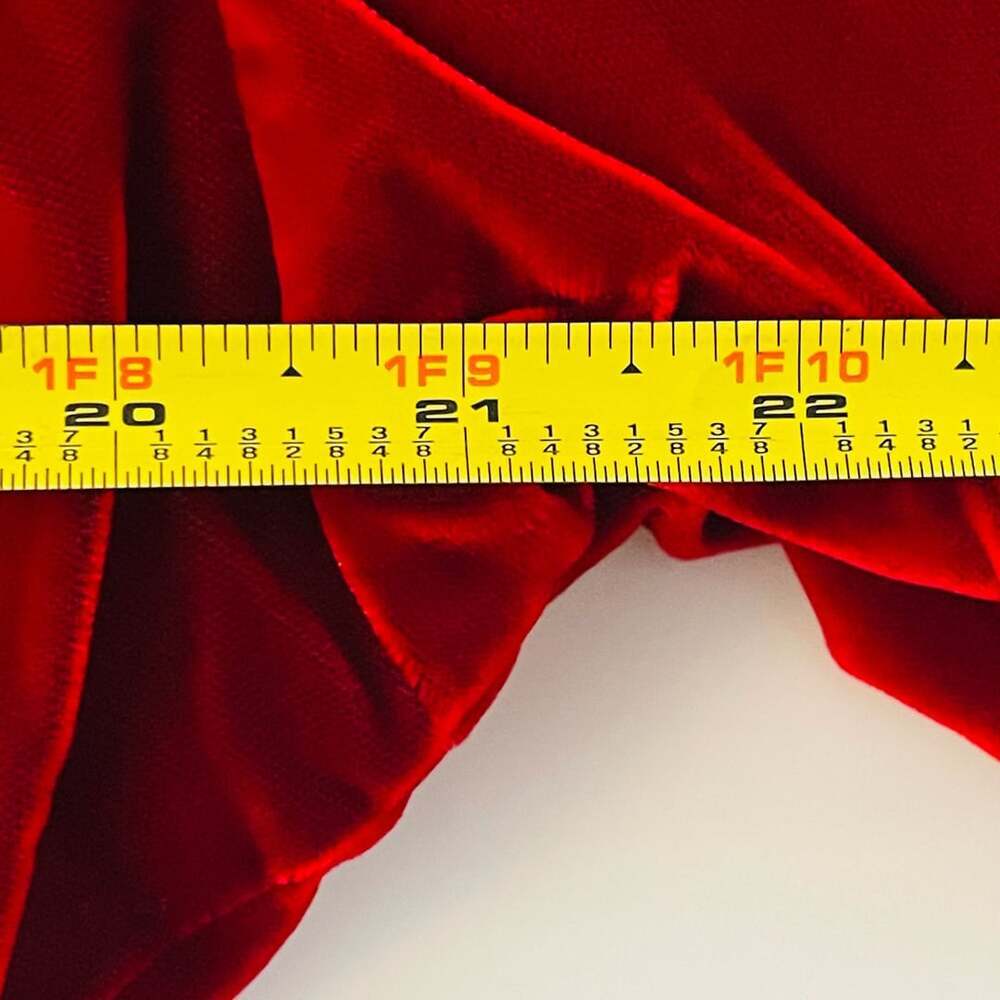 Vintage Calvin Klein Red Velvet Cropped Bomber Jacket