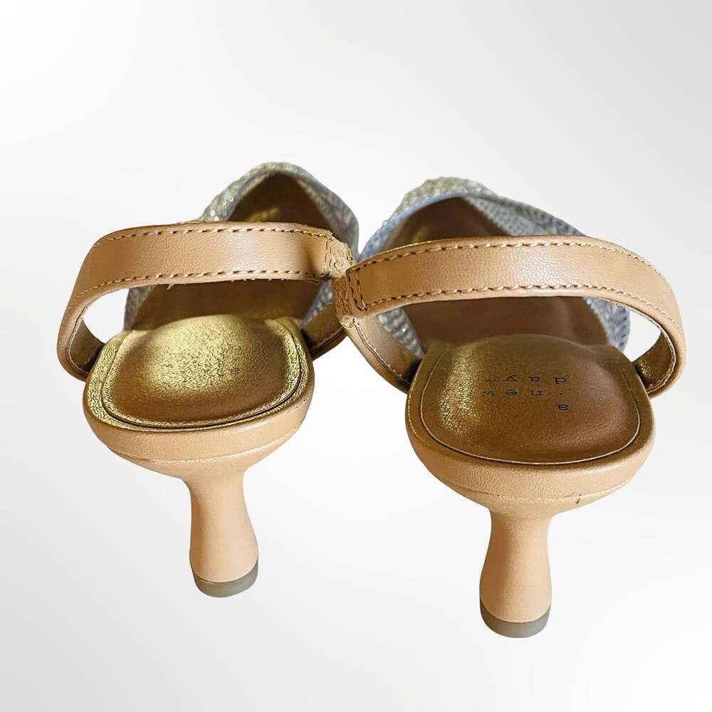 A New Day Women's Embellished Slingback Kitten Heel Pumps