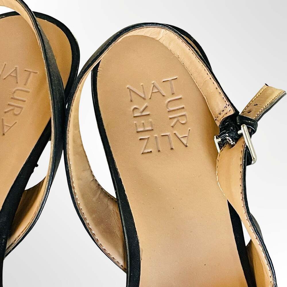Naturalizer Dalary Black Leather Slingback Pumps
