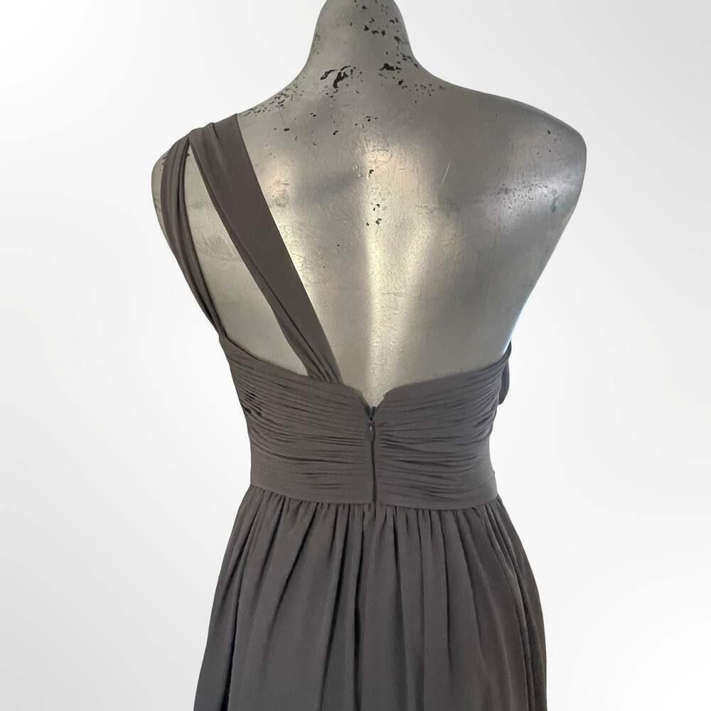AW.BRIDAL Women's One-Shoulder Chiffon Formal Bridesmaid Maxi Dress