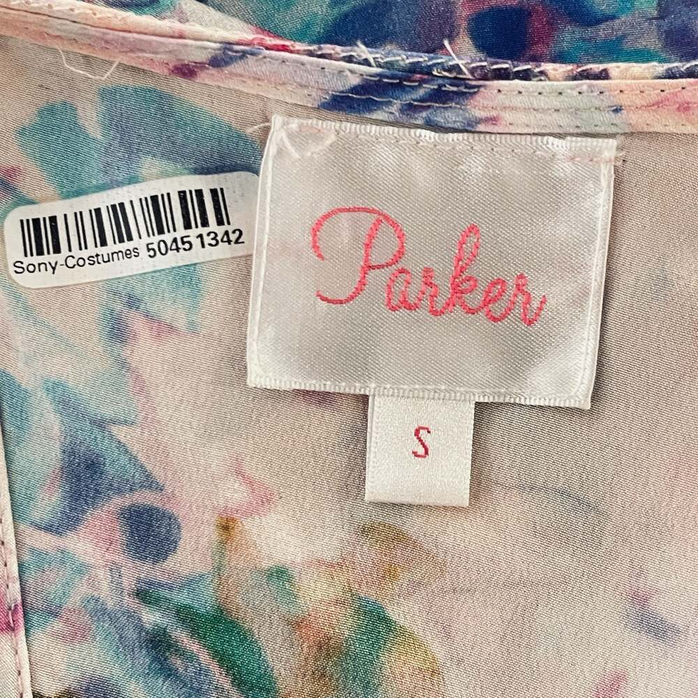 Parker Asher Silk Floral Cutout Back Tank Top