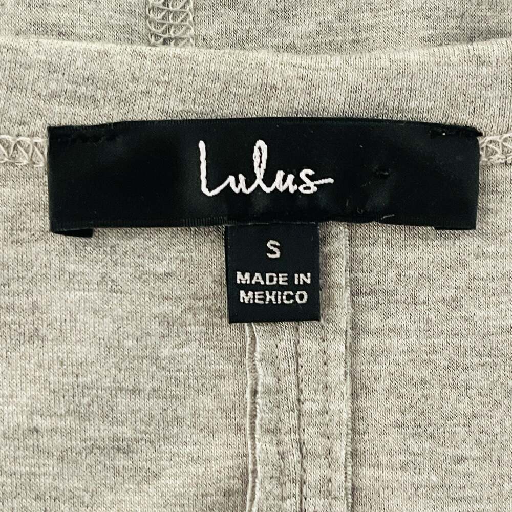 Lulus Women's Long Sleeve Scoop Neck Bodysuit in Heather Gray