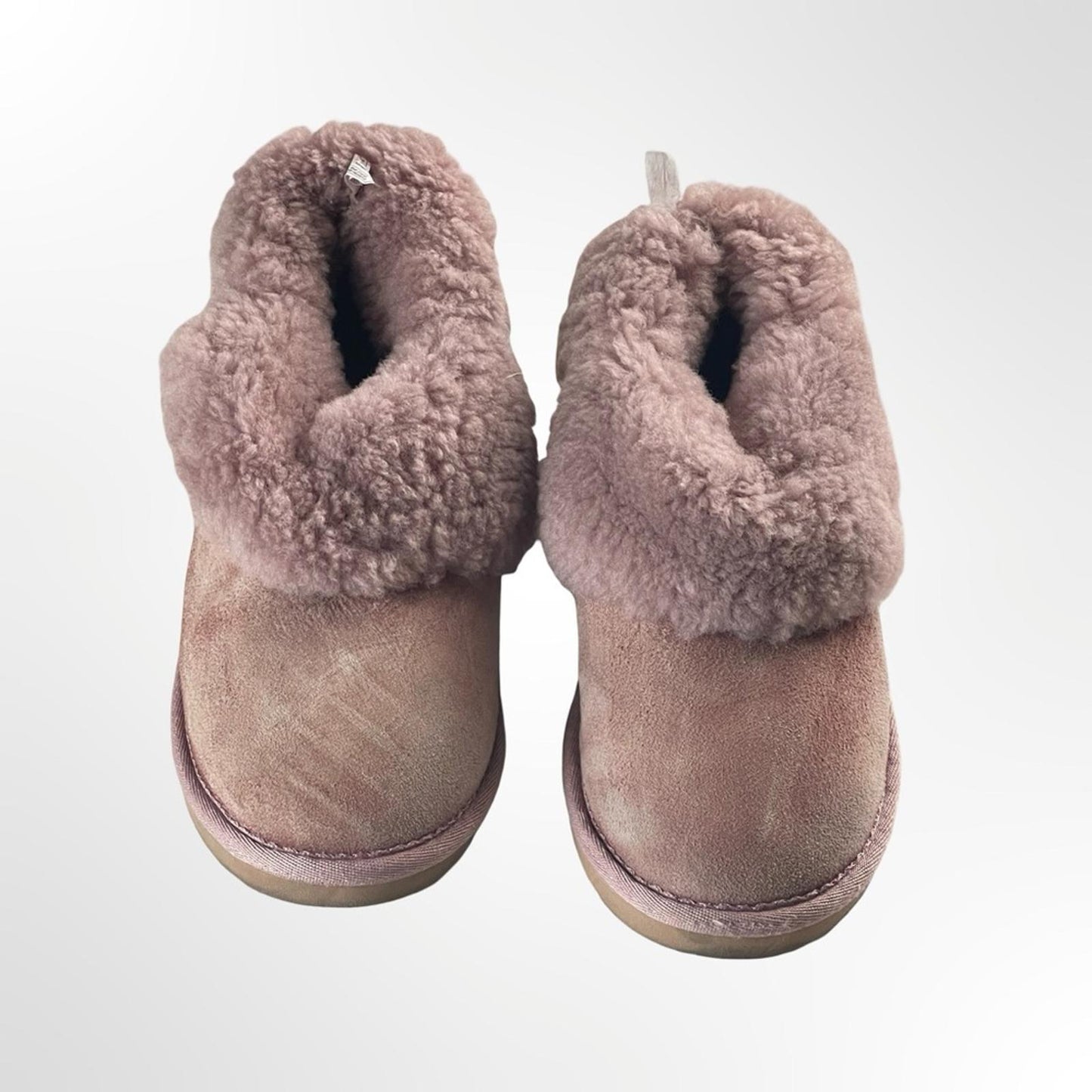 Fireside Cozy Pink Shearling Women's Shoes in size 8