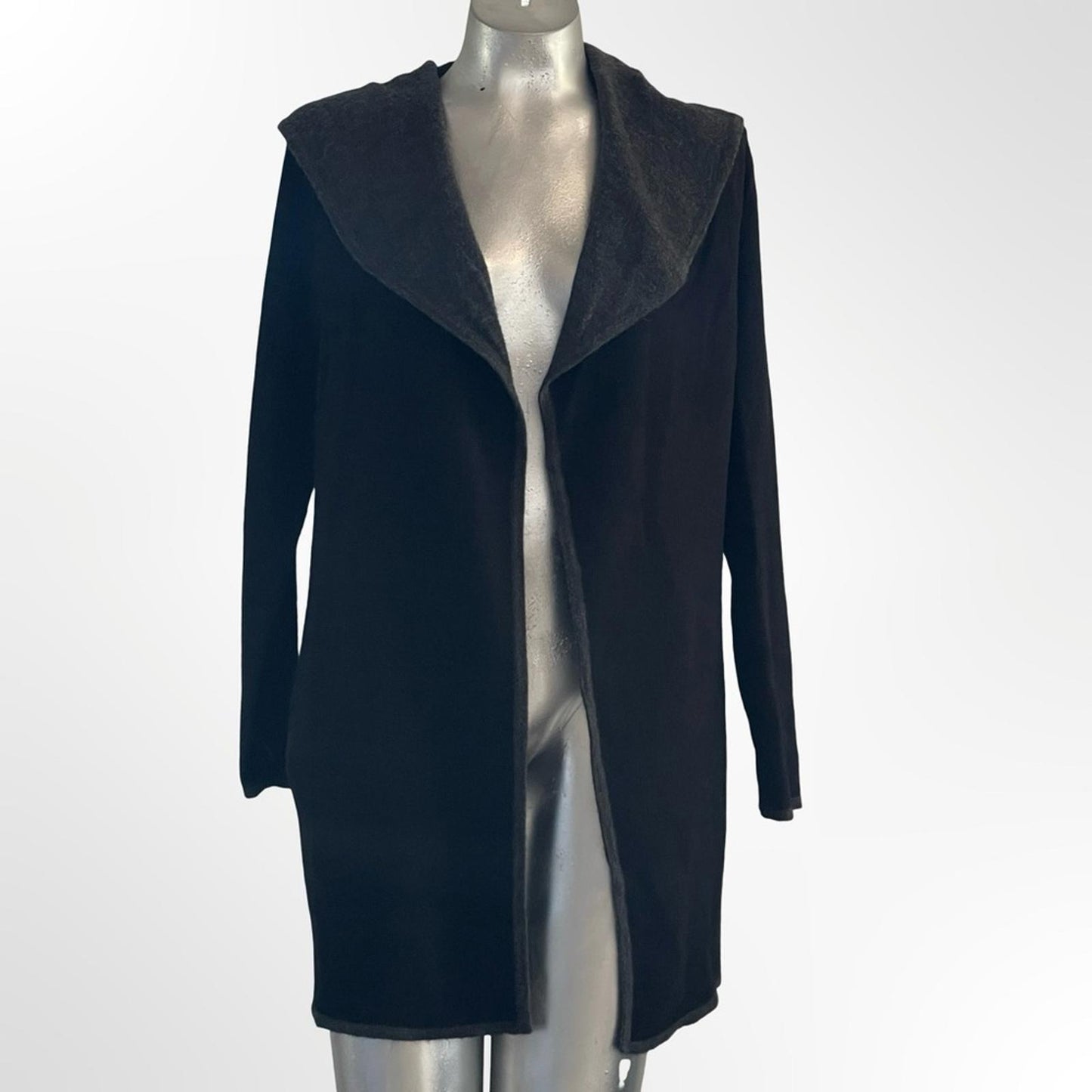 Blanc Noir Black Cardigan in Medium